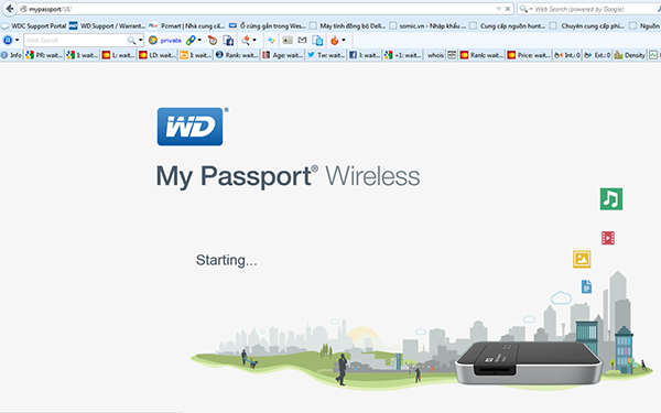 truy cập dashboard my passport wireless