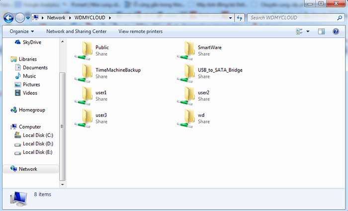 truy cap thu mục trong wd my cloud