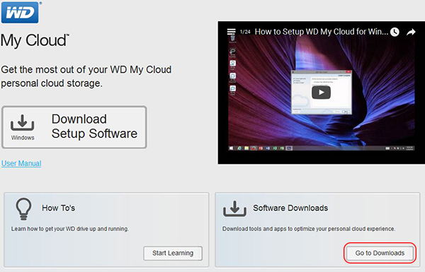 Download software WD My Cloud