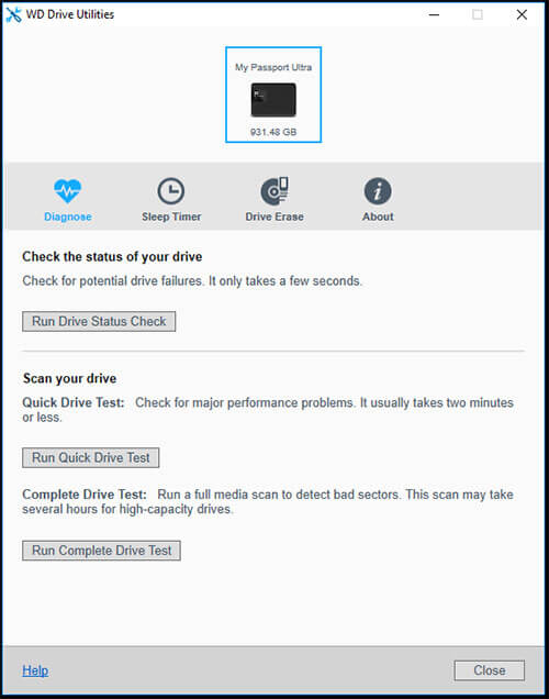 wd drive utilities mybook quick drive test failed