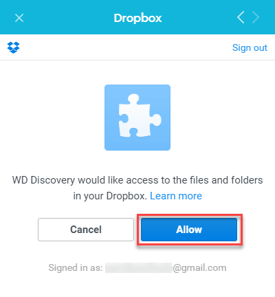wd discovery truy cập file và folder