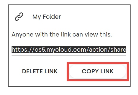 Chia sẻ thư mục trên MyCloud OS5 từ web app và mobile app