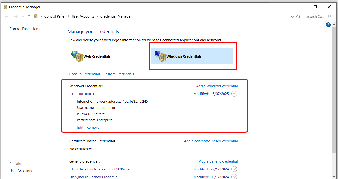 Hướng dẫn xóa phiên đăng nhập khi truy cập NAS trên máy tính Windows