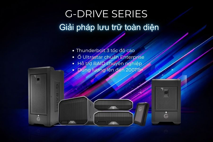 Western Digital ra mắt dòng G-Drive mới, hợp nhất toàn bộ hệ sinh thái lưu trữ cho creator