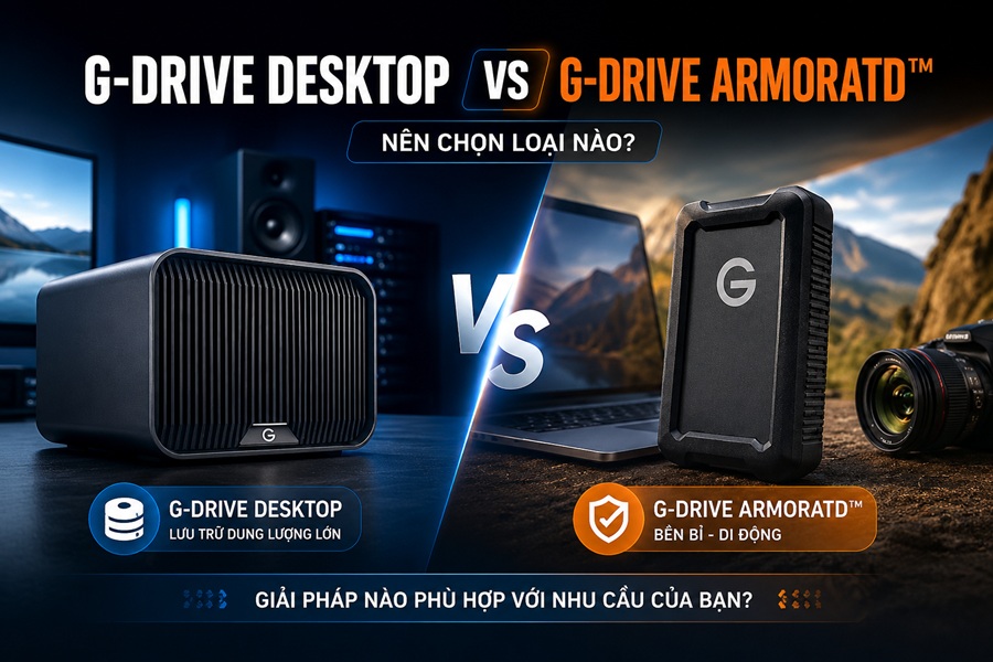 G-Drive Desktop và G-Drive ArmorATD: Nên chọn loại nào cho nhu cầu lưu trữ dữ liệu?