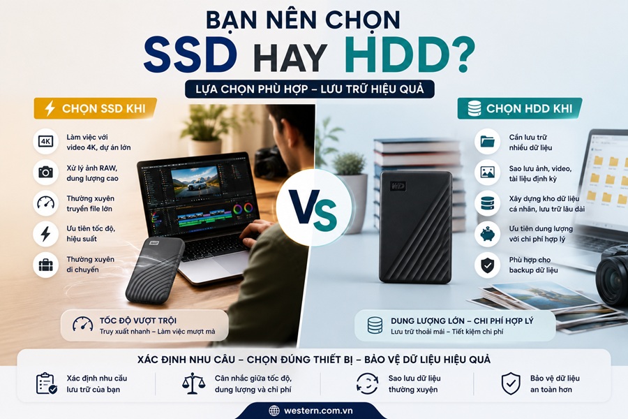 SSD di động và HDD di động: Thiết bị nào đáng mua hơn?