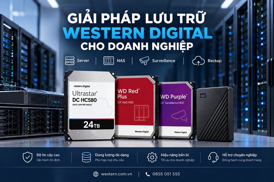 Thiên An – Đơn vị cung cấp giải pháp lưu trữ Western Digital cho doanh nghiệp