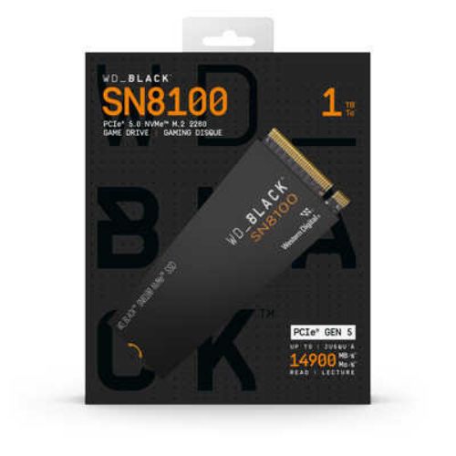 Ổ cứng SSD WD Black SN8100 1TB PCIe Gen5x4 NVMe M.2 2280 WDS100T1X0M