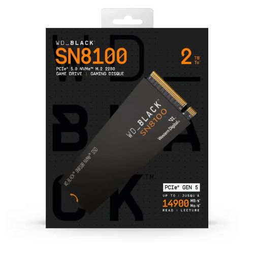 Ổ cứng SSD WD Black SN8100 2TB PCIe Gen5x4 NVMe M.2 2280 WDS200T1X0M