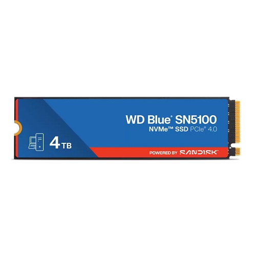 Ổ cứng SSD Western Digital WD Blue 4TB SN5100 NVME WDS400T5B0E (M2 PCIe Gen 4x4/7100MB/s/6700MB/s)